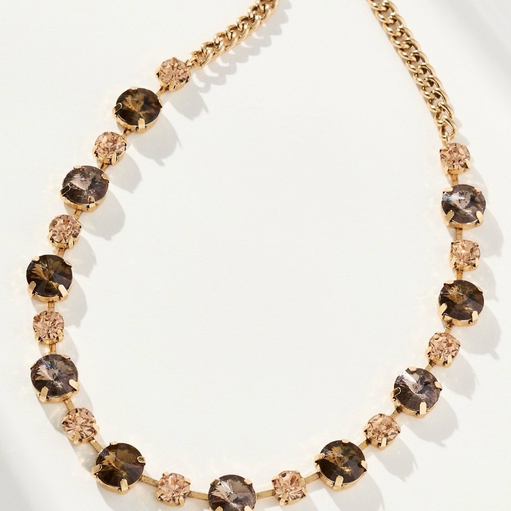 NWT Anthropologie Mixed Crystals Necklace